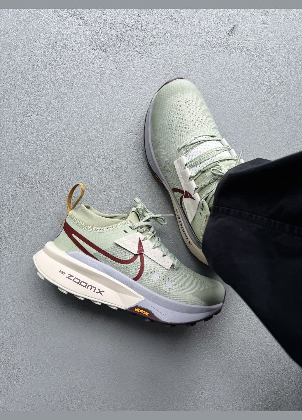 Мятные демисезонные кроссовки мужские nike zegama trail 2 zoomx mint | найк зегама треил 2 мятные No Brand