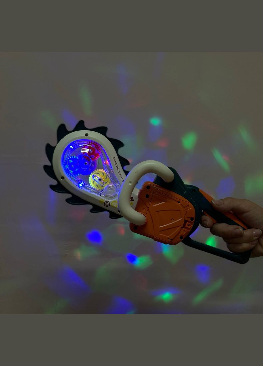 Дитяча музична бензопила з шестернями 9709C зі світловими ефектами Зелена Fun Game (327797214)