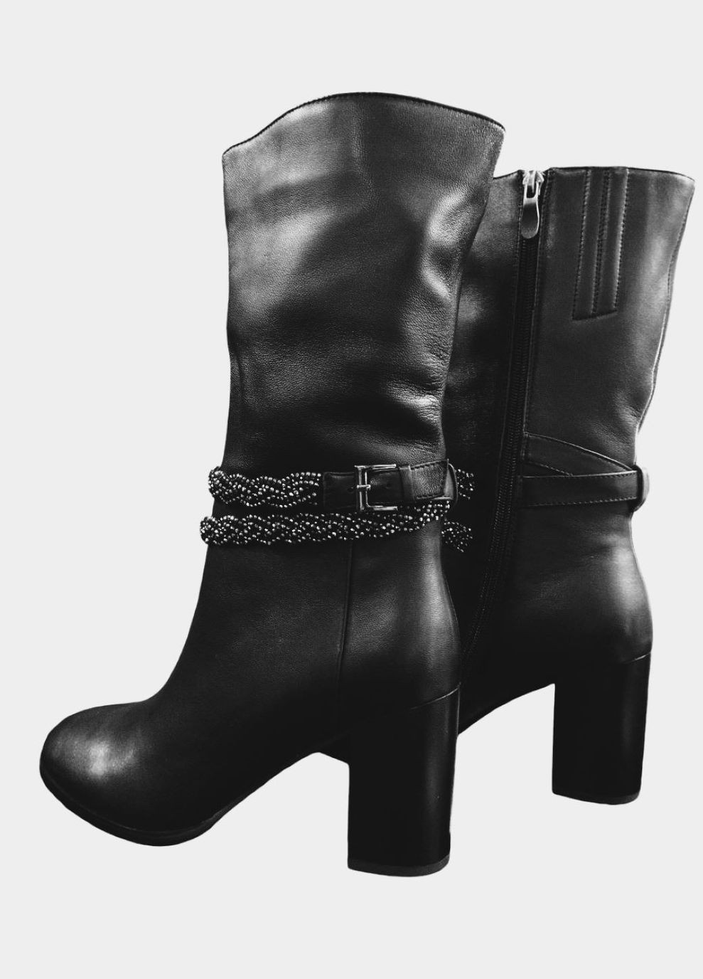 Стильні осінні чоботи жіночі 37 (24,5 см) чорні Mea Balan (311205658)