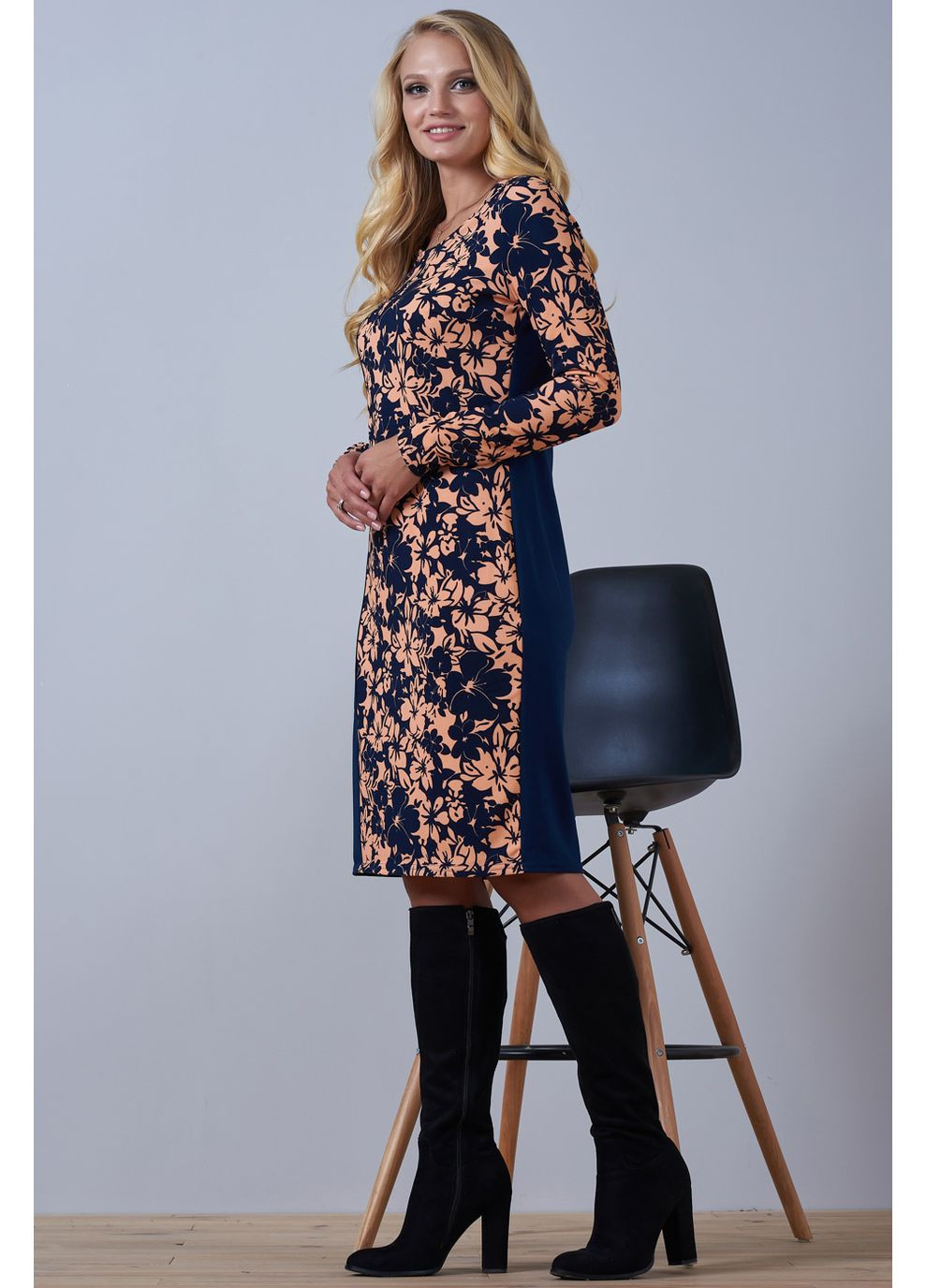 Синее платье 494.1267 Seventeen