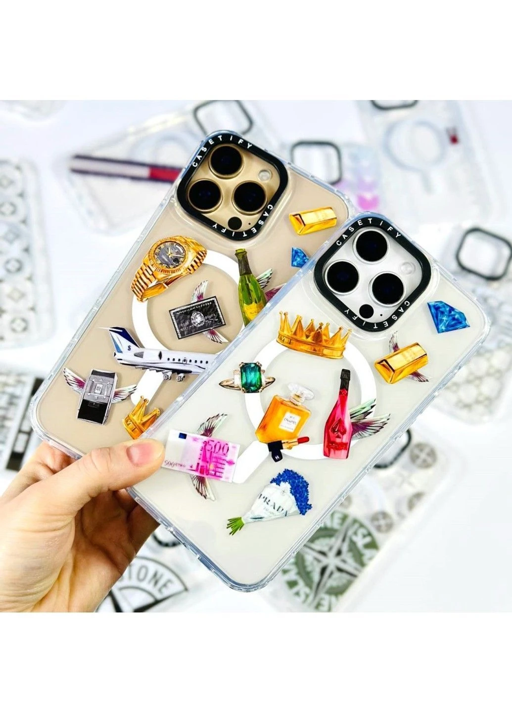 Чохол Transparent CaseTify Magnetic для iPhone 15 Pro Gucci No Brand (382777652)