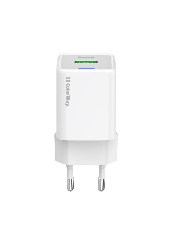 Сетевое зарядное устройство GaN Mini 35W PD Port PPS USB (Type-C PD + USB QC4.0) White (CW-CHS055PD-WT) Colorway (370616523)