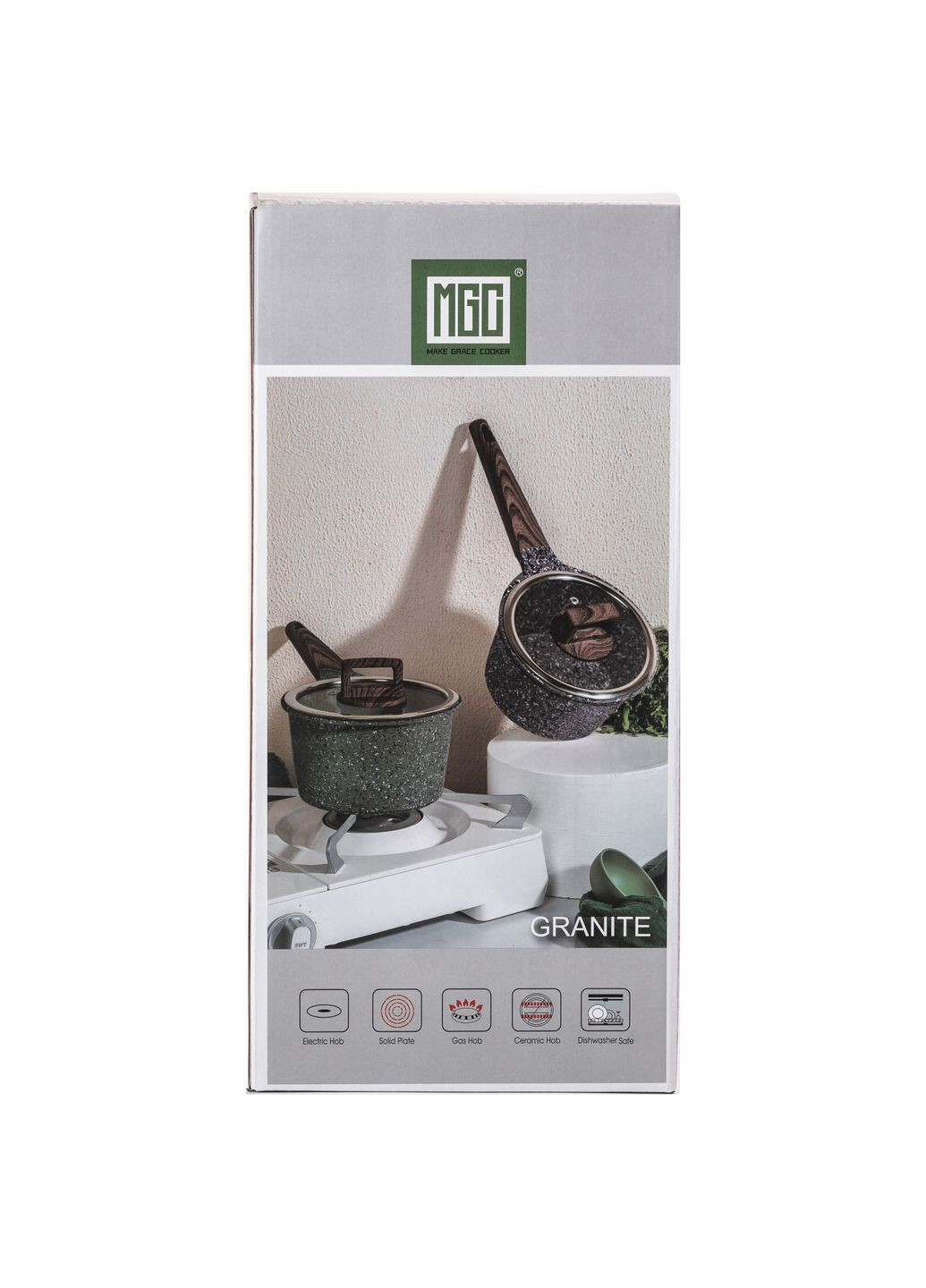 Сотейник алюминиевый MGC HP-4-444GR 1.6л с антипригарным покрытием зеленый No Brand (373399888)