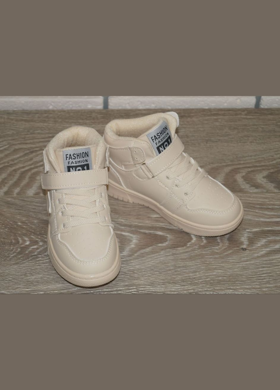 Бежевые повседневные, кэжуал осенние хайтопы демисезонные детские / ботинки демисезонные детские бежевые BBT