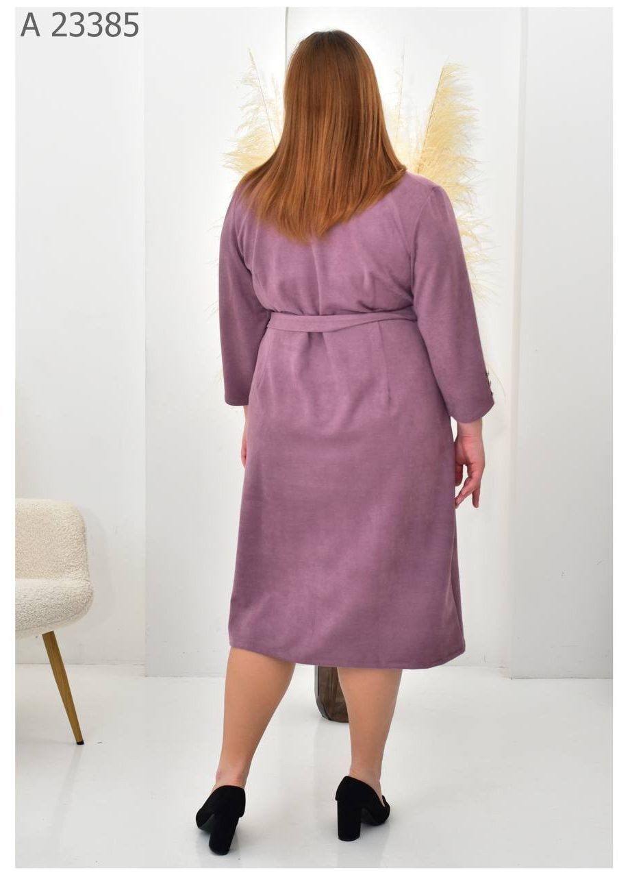 Рожева повсякденний жіноча сукня великого розміру SK однотонна