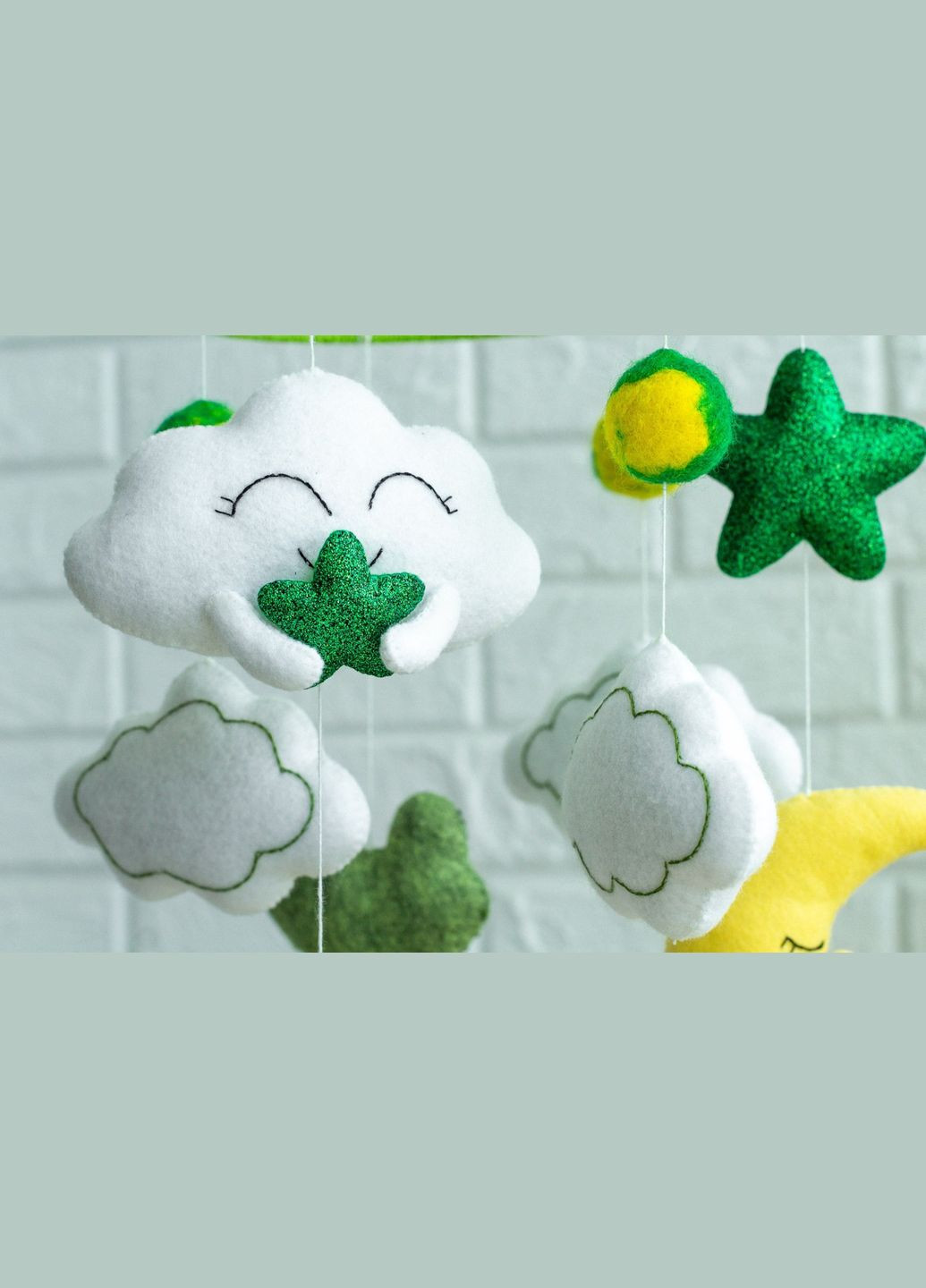 Дитячий музичний мобіль на ліжечко для немовлят WooolyWool «Жабеня» з 35 мелодіями No Brand (342757979)