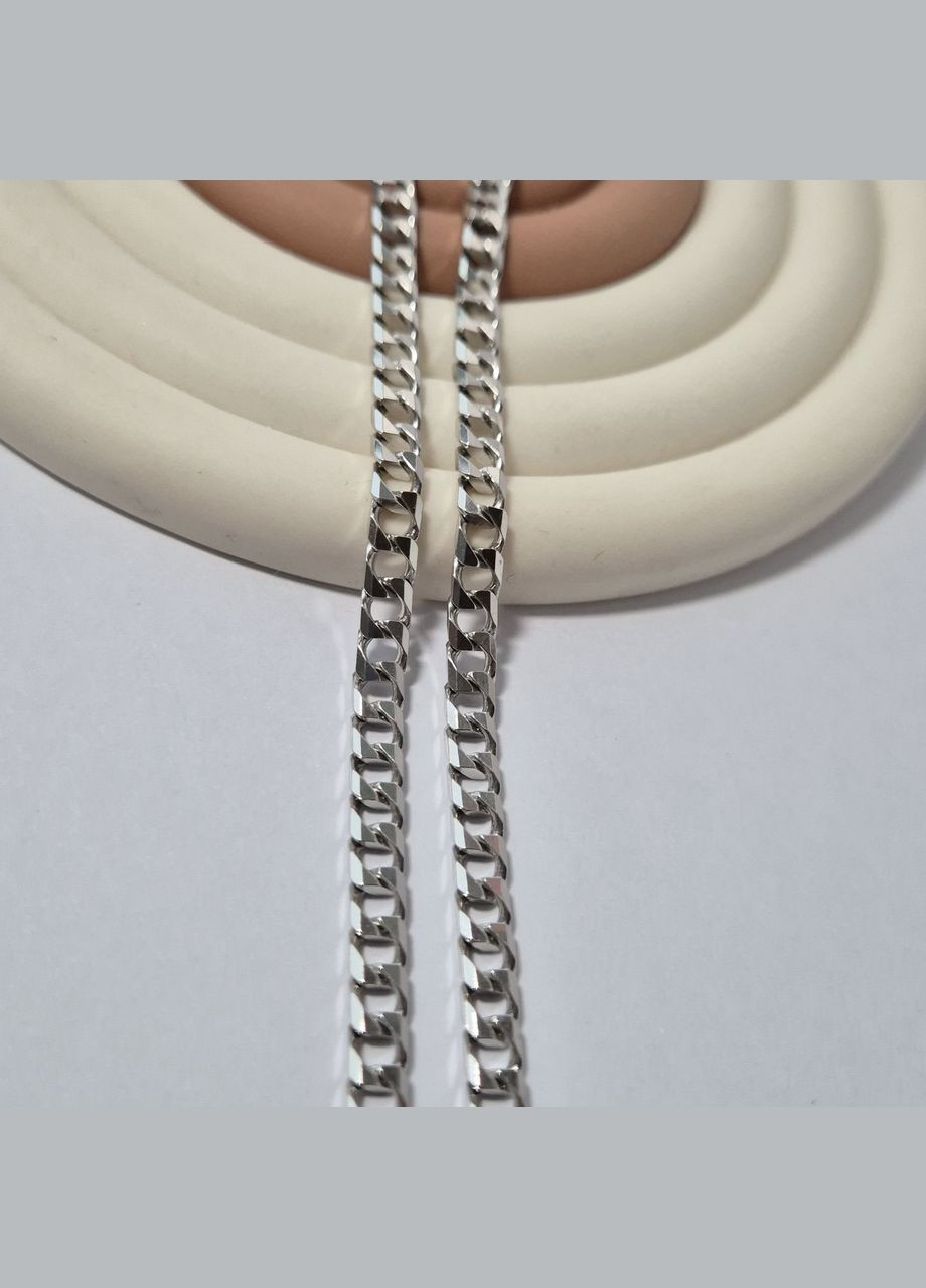 Срібна Цепочка широкий Ланцюжок Панцир см срібло 925 проби Родоване 26.50г 828р3/60 No Brand (313654528)