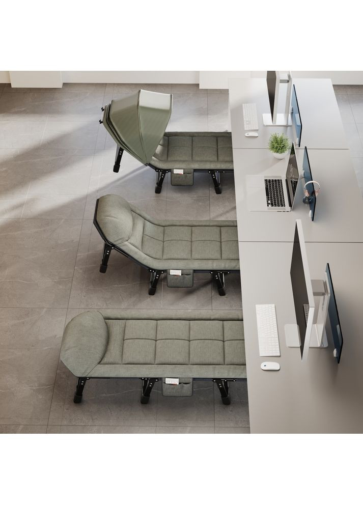 Раскладная кровать-шезлонг FB-S25 с мягким матрасом и регулируемым солнцезащитным козырьком WCG (365783698)