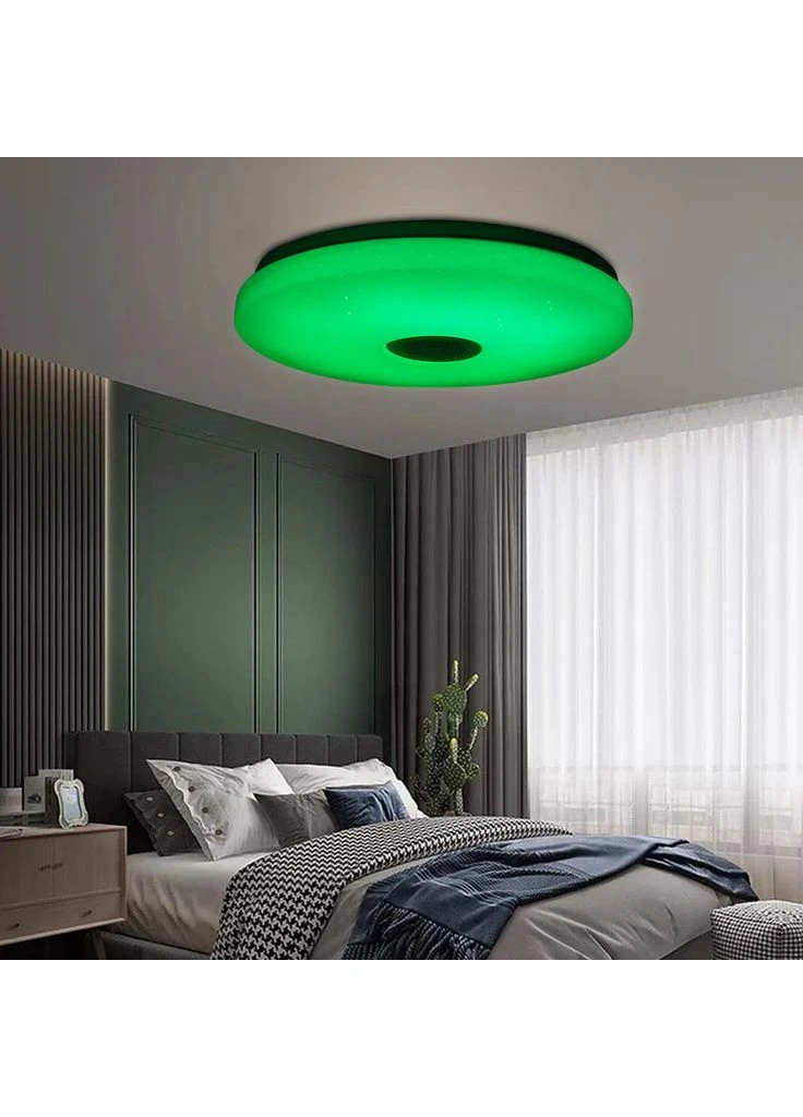 38см світлодіодний RGB світильник стельовий bluetooth + пульт дистанційного керування F&D (370622779)