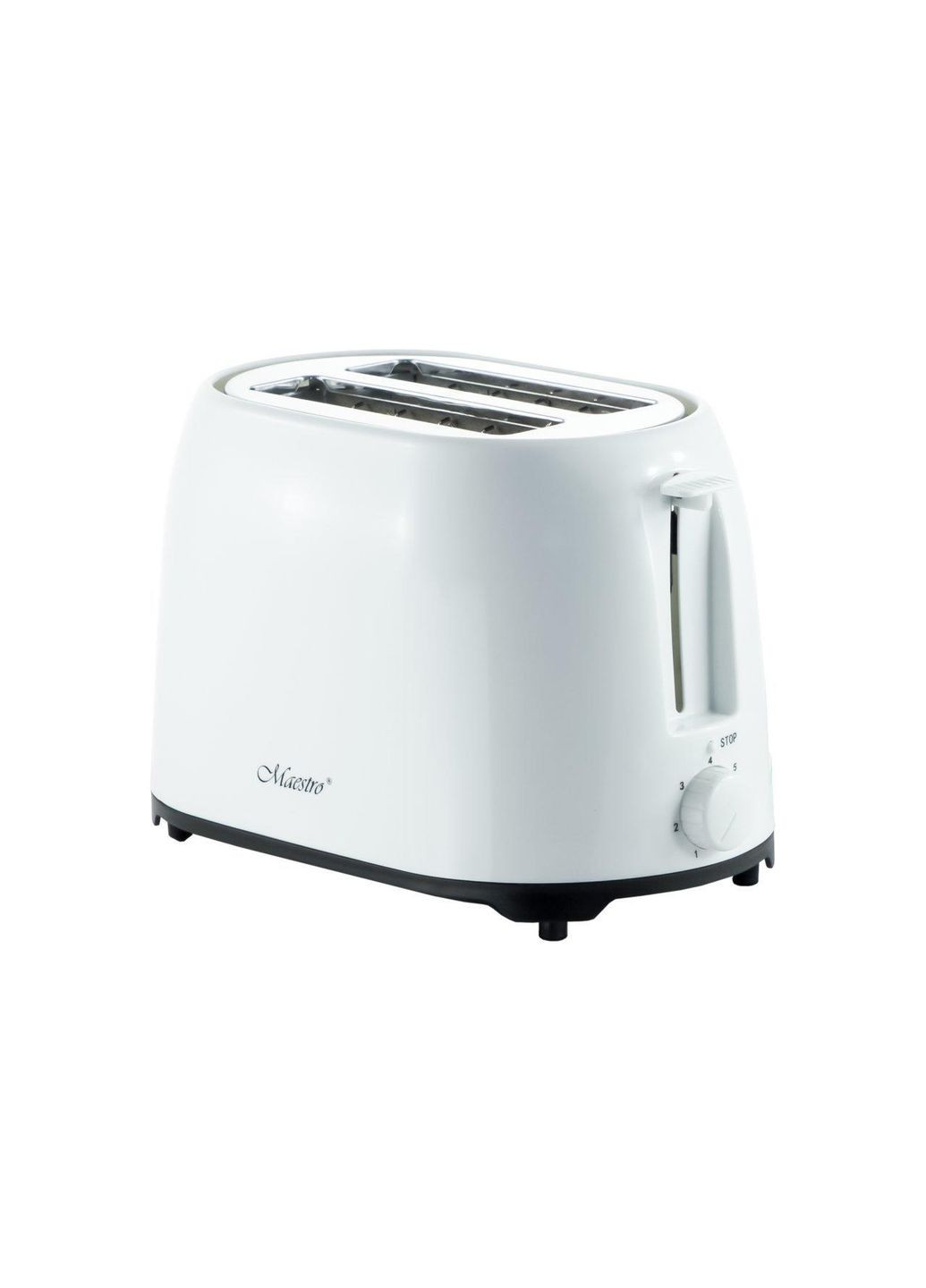 Тостер MR-702 с регулятором поджаривания 750 Вт для кухни белый компактный Maestro (332986165)