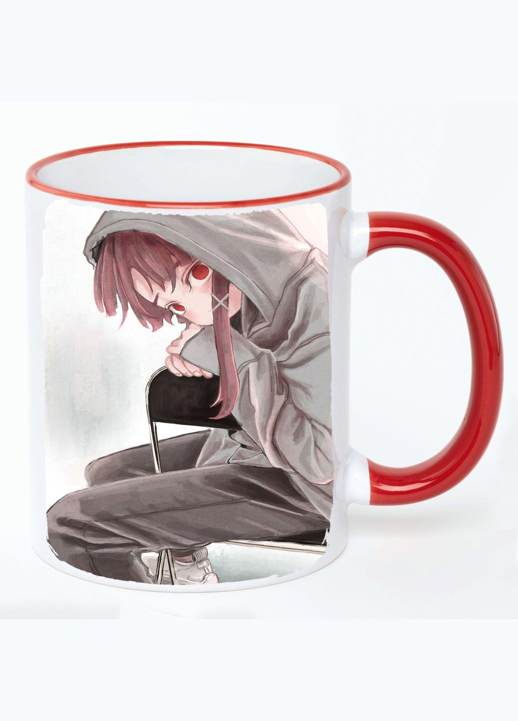 Чашка Експерименти Лейн Аніме #007 (кухоль, кухоль) Біла з Червоною ручкою 330 мл No Brand (322713970)