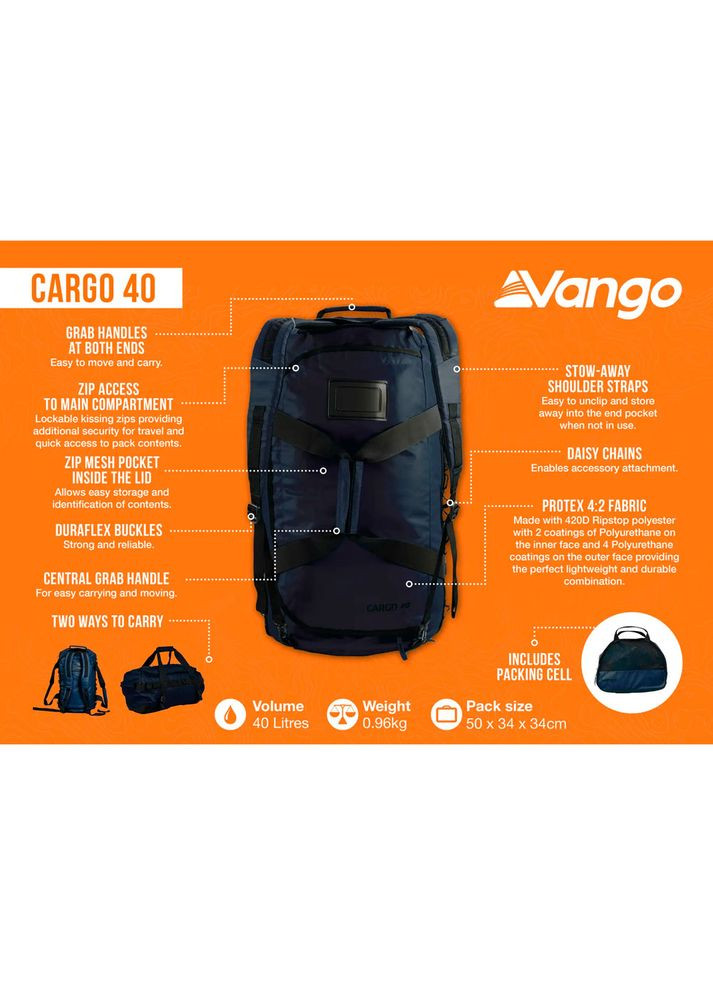 Дорожня сумка Cargo 40 Moonlit Ocean (RUUCARGO0000004) Vango (323125718)
