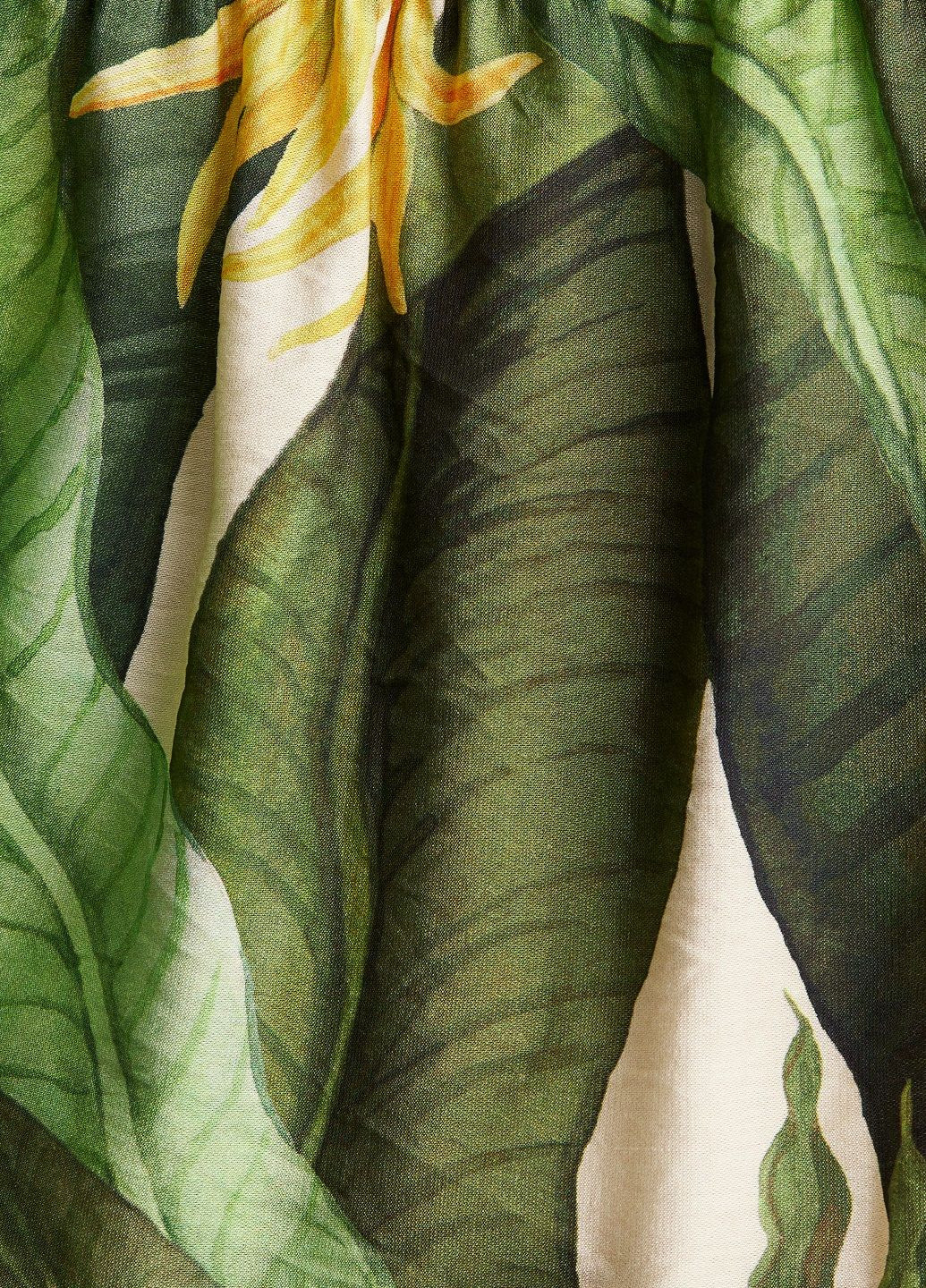 Зеленое кэжуал платье H&M с рисунком