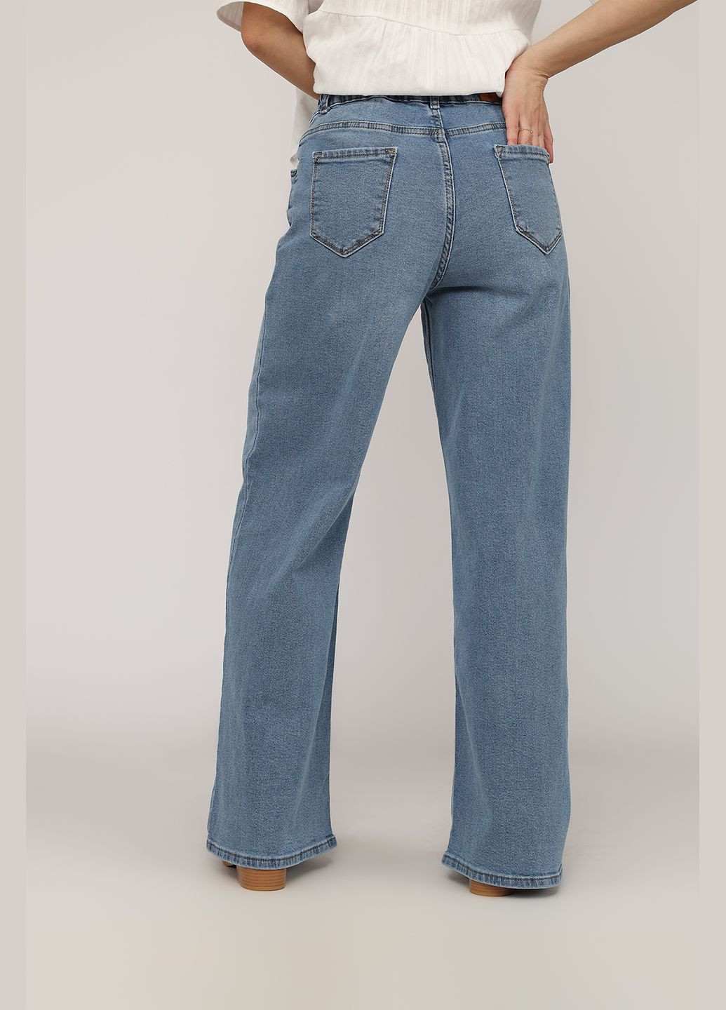 Джинси wide leg жіночі колір синій ЦБ-00270125 Yuki - (323081448)