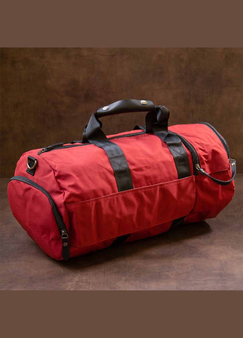 Спортивна текстильна сумка Vintage з кишенями для взуття та килимка червона (sku_20642) No Brand (328922466)