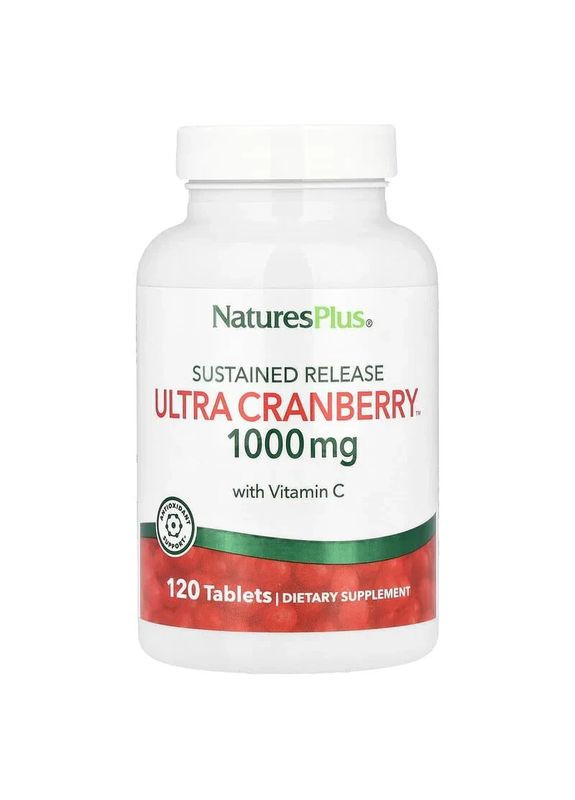 Ультра Журавлина 1000 Cranberry 1000, 60 таблеток Nature's Plus (361114855)