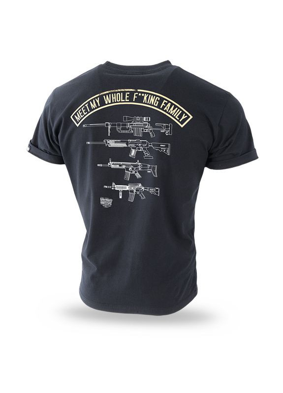 Черная футболка gun family ts306abk Dobermans Aggressive