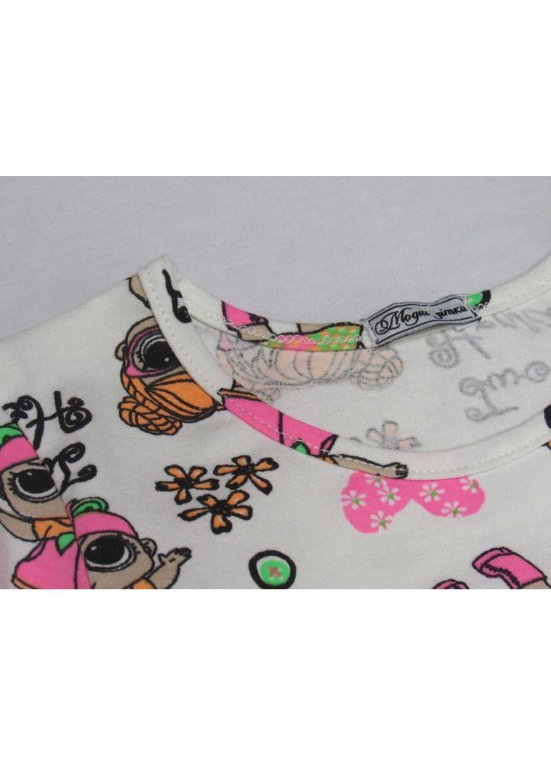 Молочна літня футболка дитяча Модні дітки