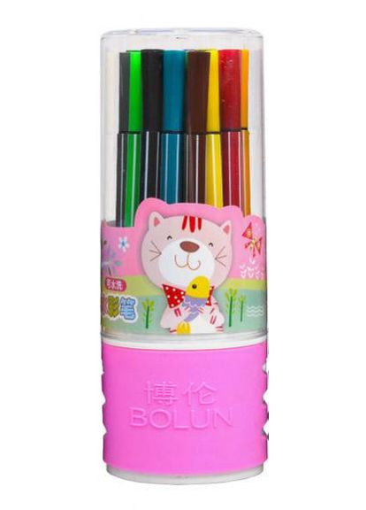 Фломастер тубус 24 кольори 1668-24-B-P Рожевий SPARTA (301963227)