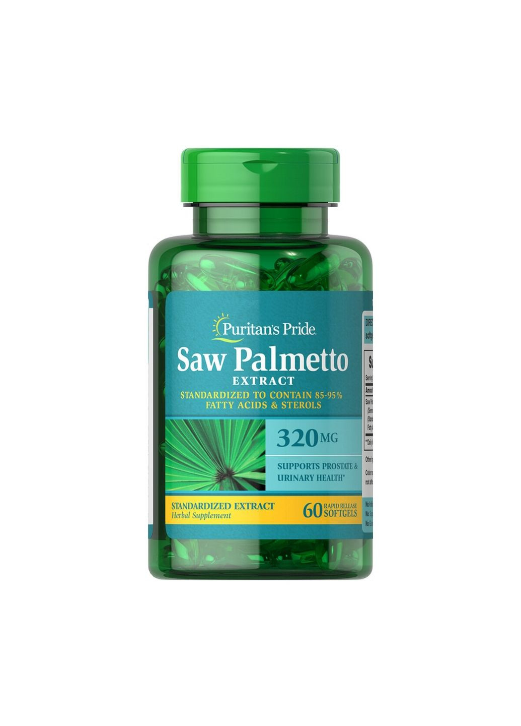 Натуральная добавка Saw Palmetto Extract 320 mg, 60 капсул Puritans Pride (293481809)