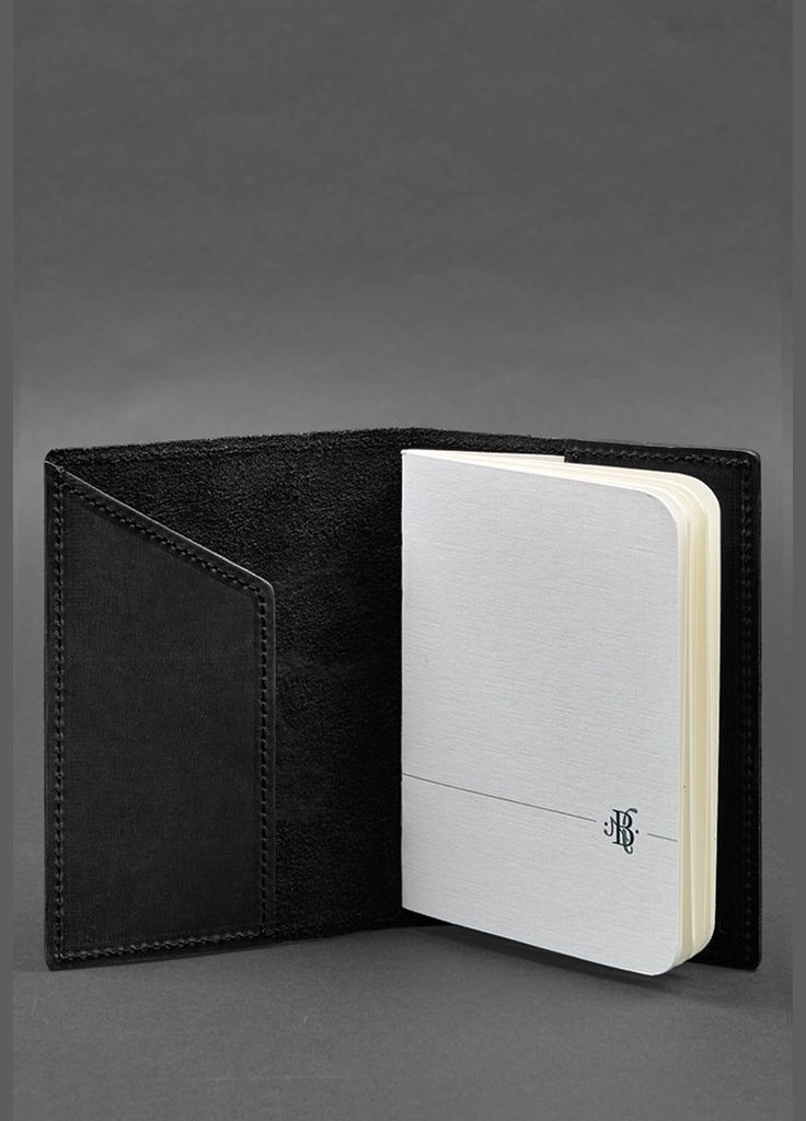 Кожаная обложка для паспорта с картой Украины черный Crazy Horse (A-028087) BlankNote (329186884)