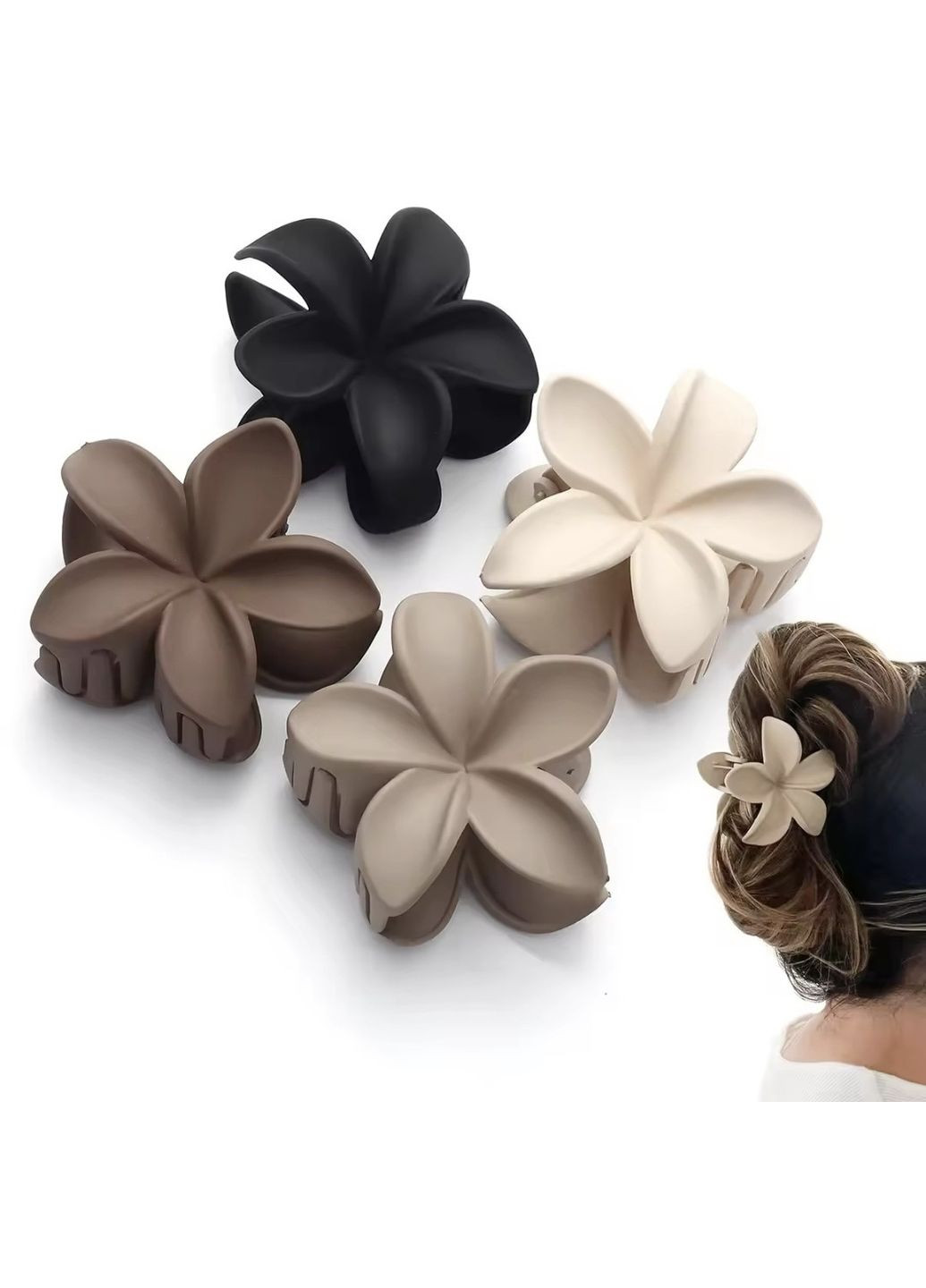 Заколка-крабік квітка матова China (358234271)