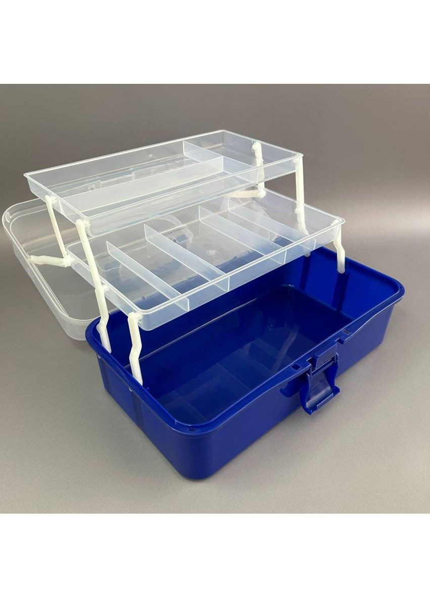 Чемодан-органайзер для рукоделия 30х14х17 см, синий Plus-plus (352743146)