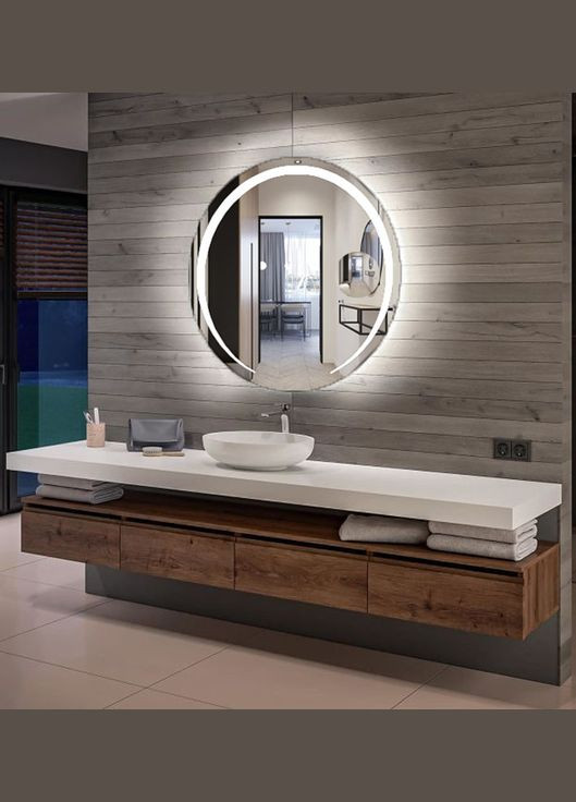 Дзеркало Vico (75 х 75) c LED-підсвічуванням, лінзою та підігрівом з механічним керуванням ХАСТ (302810486)