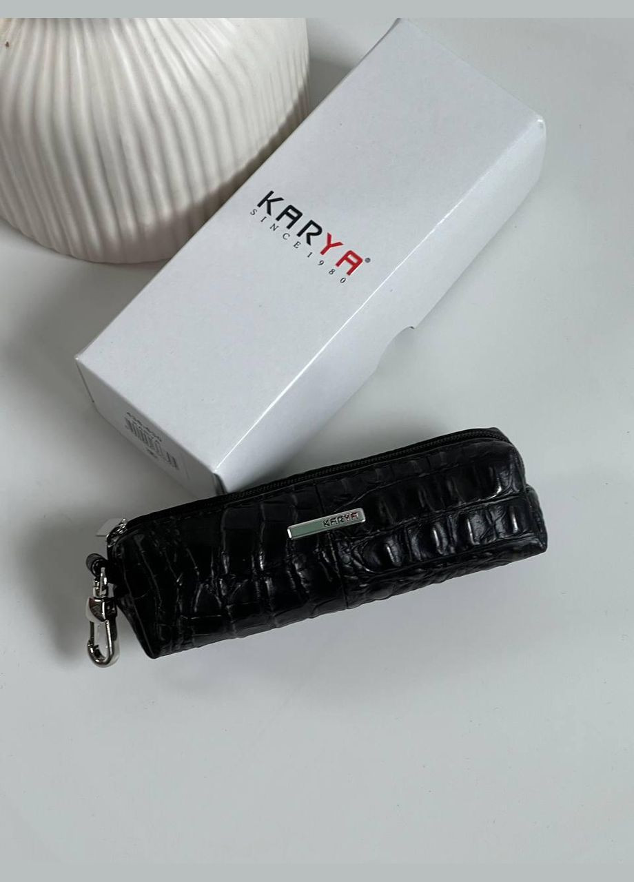 Ключниця Туреччина натуральна шкіра на змійці чорна кроко Karya (341322907)