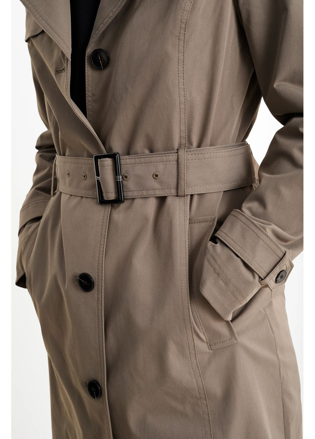 Оливкове (хакі) демісезонне Однобортний тренч C&A