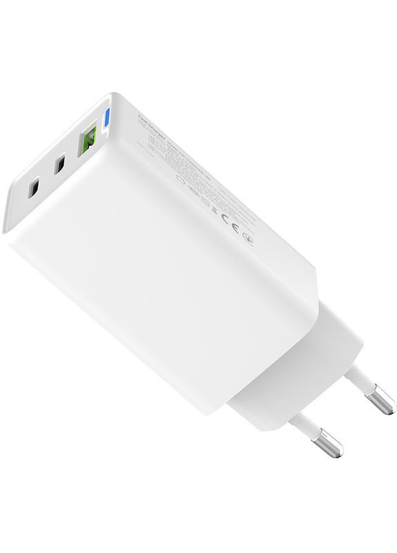 Зарядное устройство для GaN Mini 65W USB-A USB-C White (CW-CHS058PD-WT) Colorway (324557949)