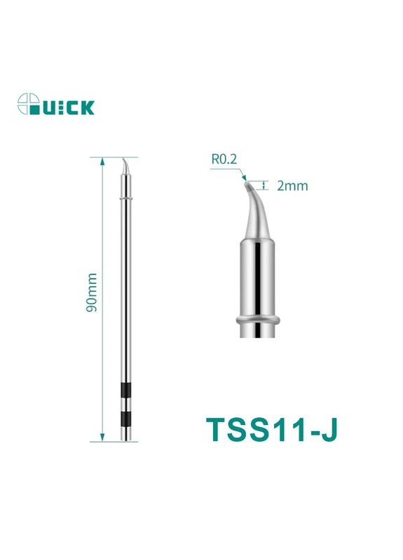 Жало наконечник TSS11-J для паяльної станції TS11 / зігнутий конус Quick (349824687)