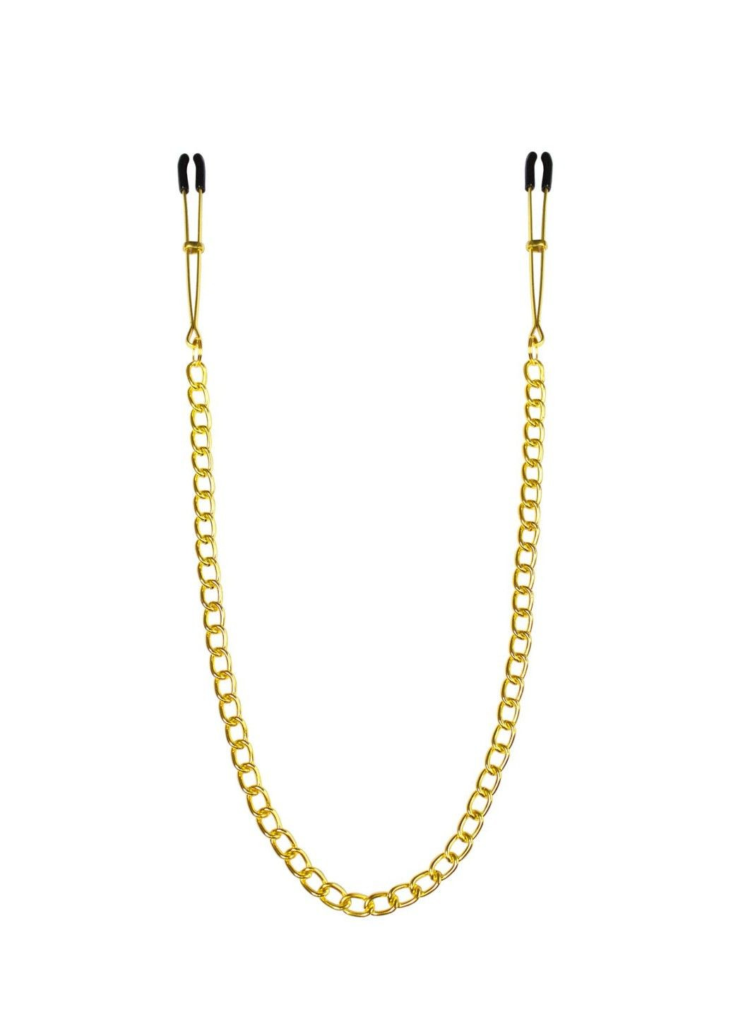 Тонкие зажимы для сосков с цепочкой - Chain Thin nipple clamps, золото/черный Feral Feelings (298473516)