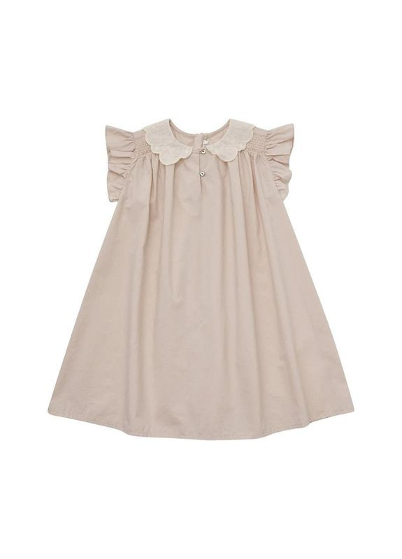 Світло-бежева дитяча літня сукня для дівчинки louisiella 25001 світло-бежевий No Brand (336026322)