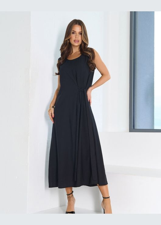 Черное повседневный платья а-силуэт ISSA PLUS однотонное