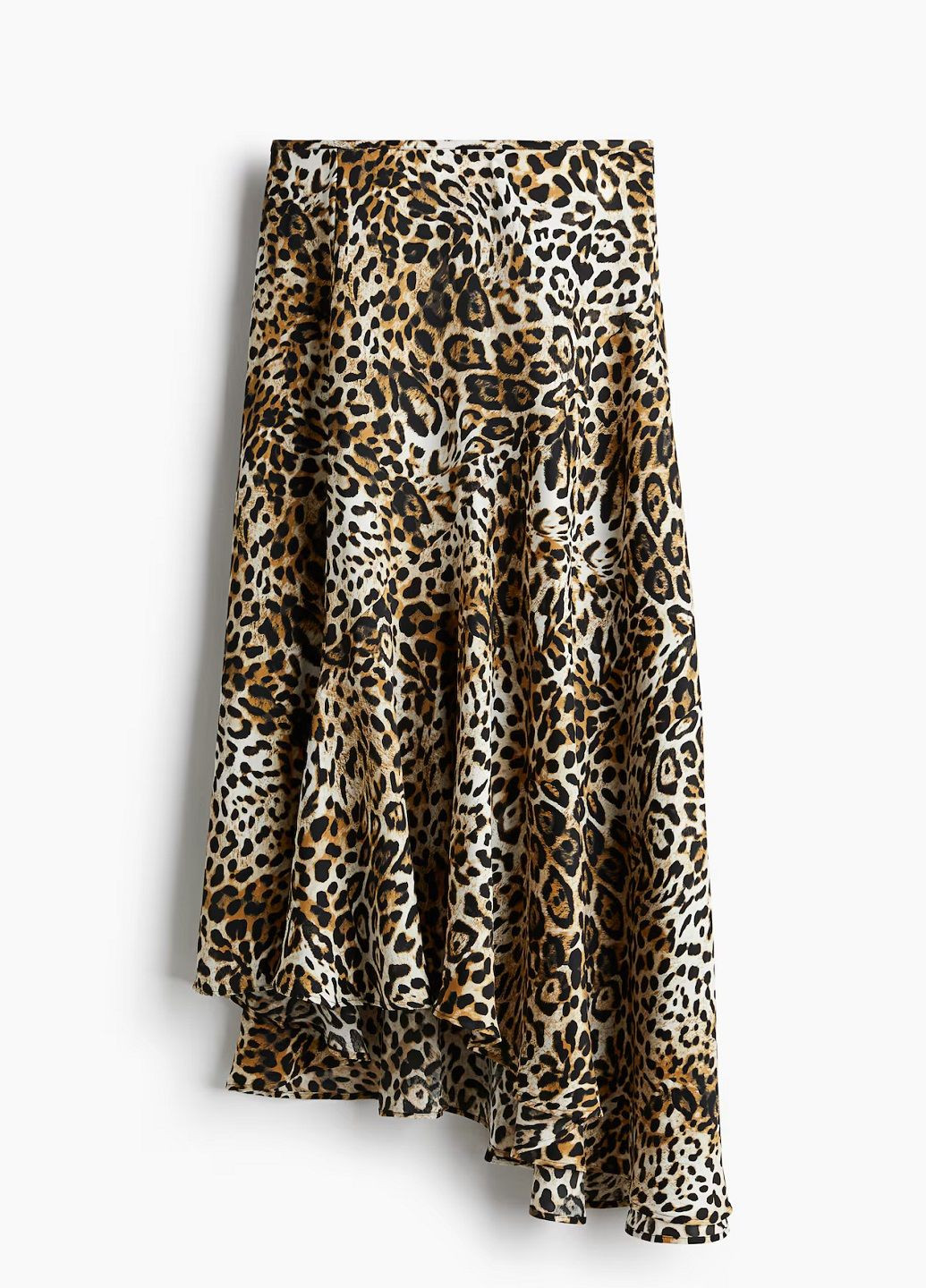 Бежевая кэжуал леопардовая юбка H&M