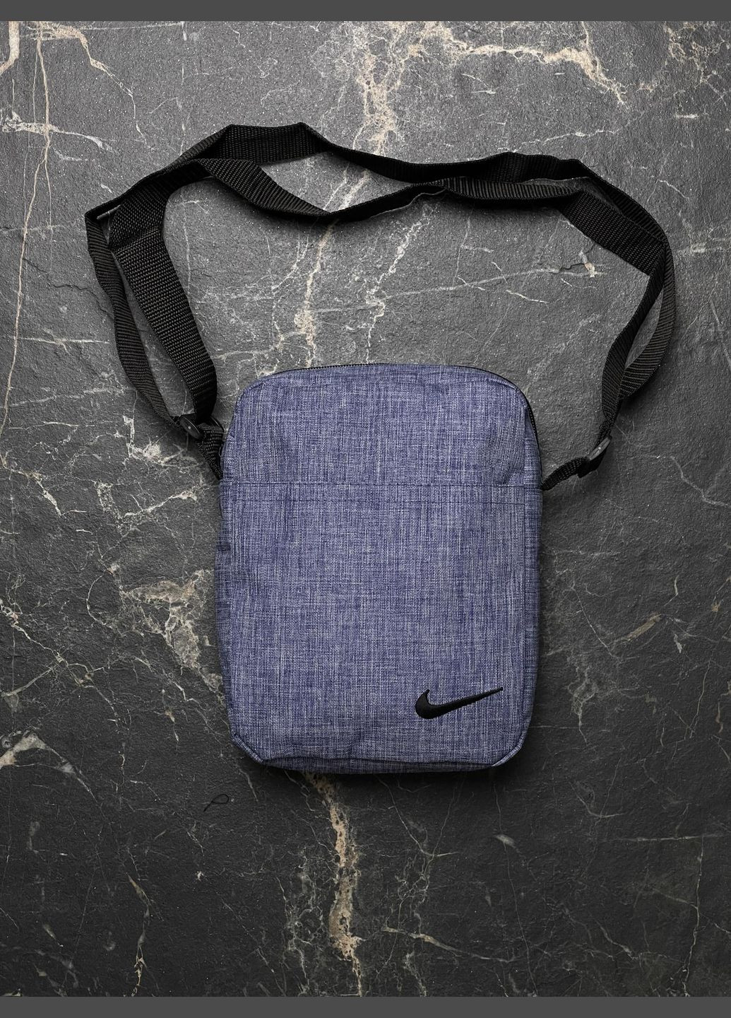 Барсетка фіолетовий меланж з чорним лого No Brand (330128503)