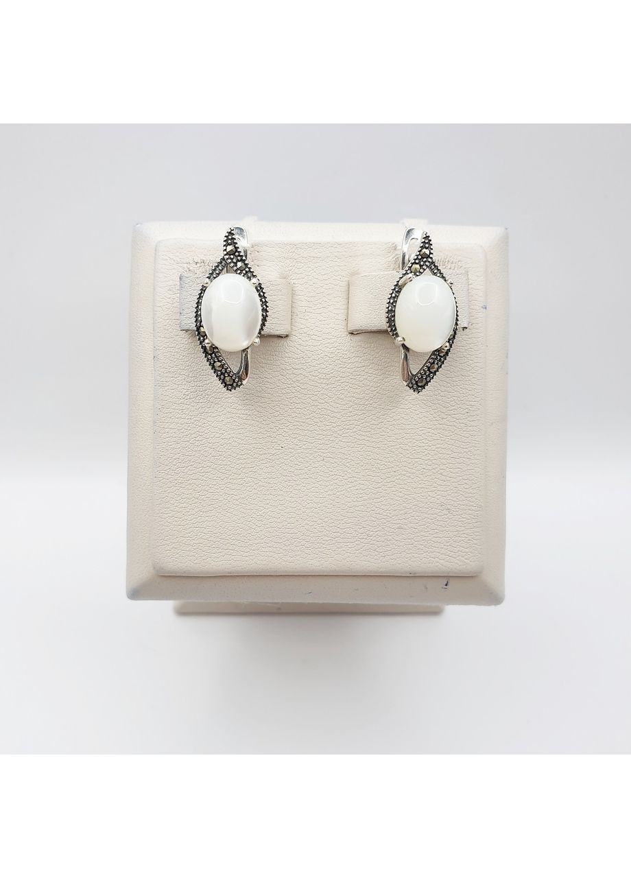 Серьги серебряные с перламутром 5,8 г No Brand (369737239)