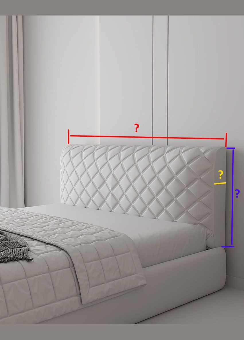 Чохол на узголів'я накидка покривало на спинку ліжка 140 см Абстракція No Brand (322897624)