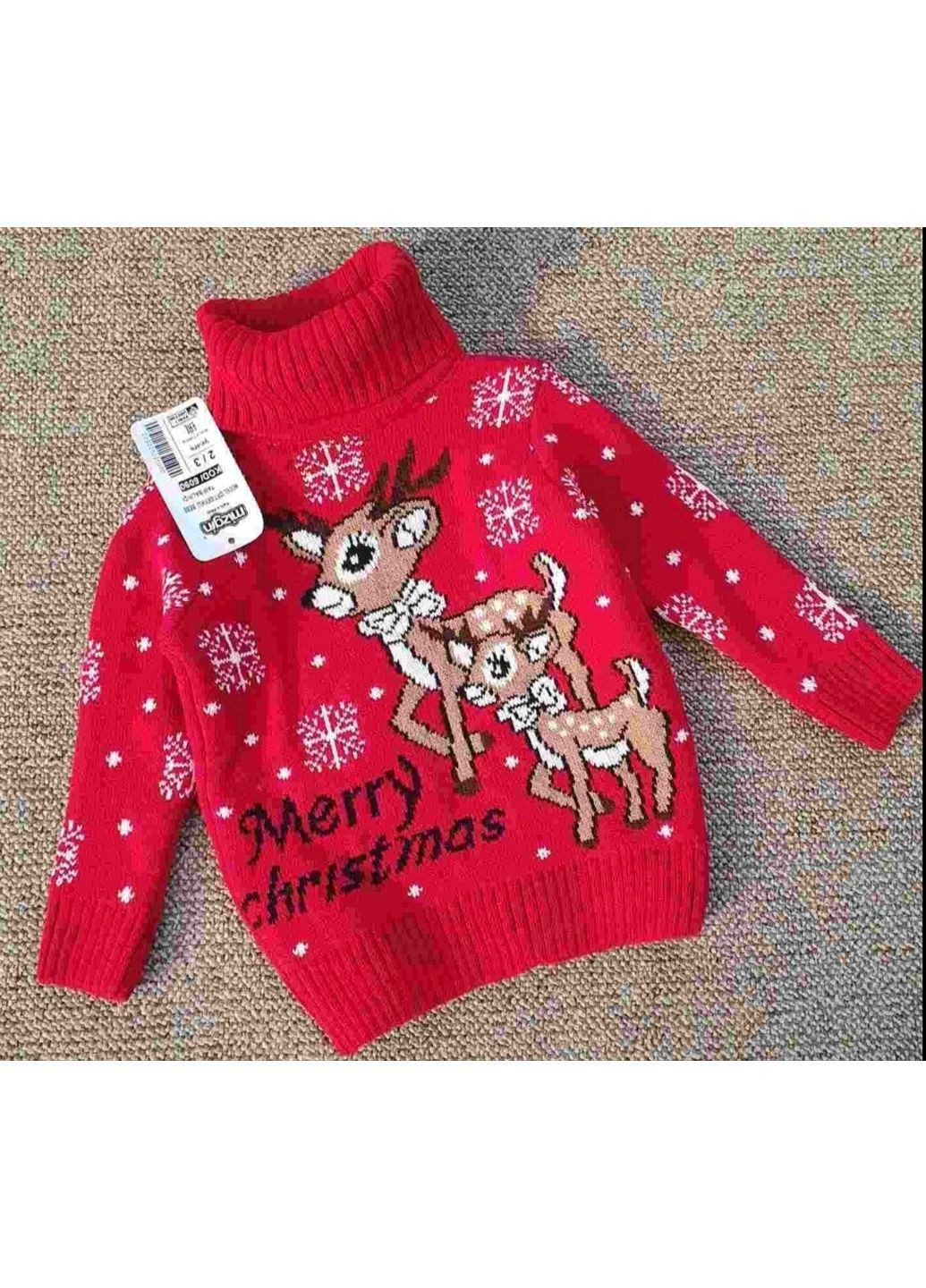 Червоний зимовий светр Mizgin 5090
