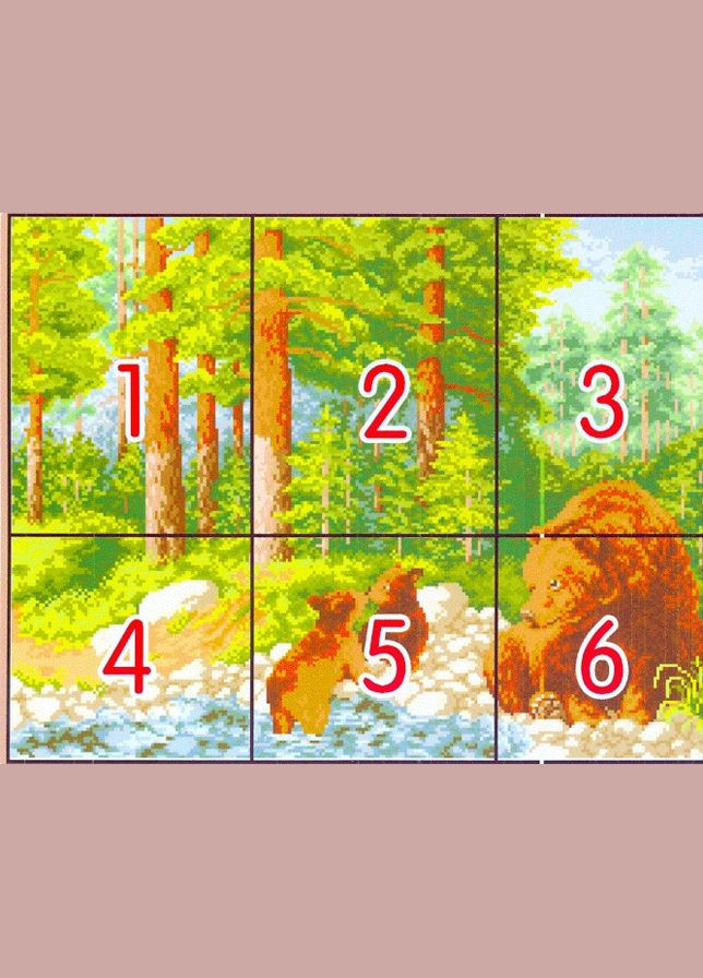 Набор для вышивания по нанесённой на канву схеме "The happiness of the forest".AIDA 14CT printed, 50*41 см Joy Sunday (313613027)