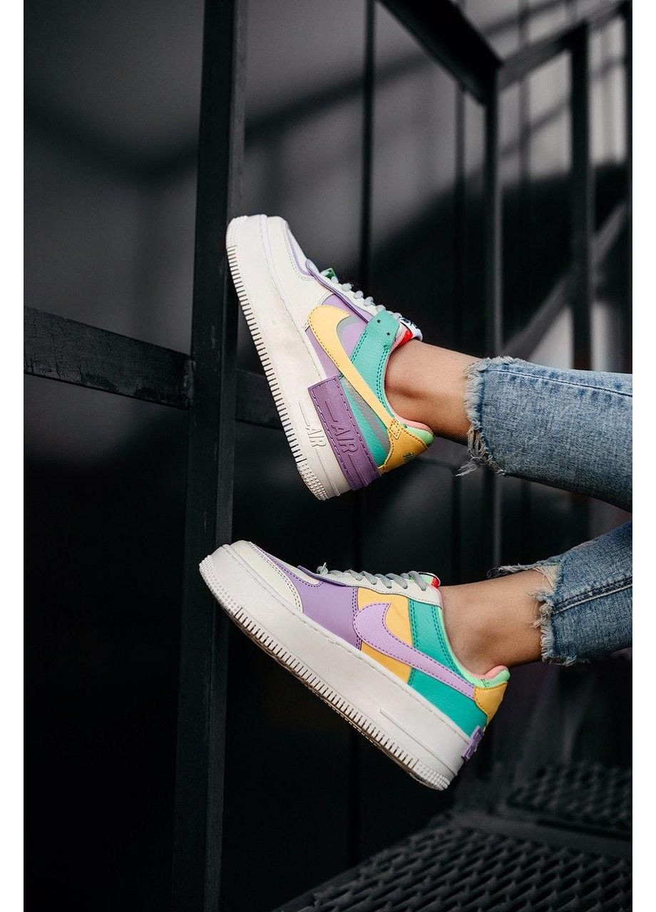 Цветные демисезонные кроссовки мужские nike air force 1 shadow pale ivory 2 найк аир форс 1 премиум No Brand