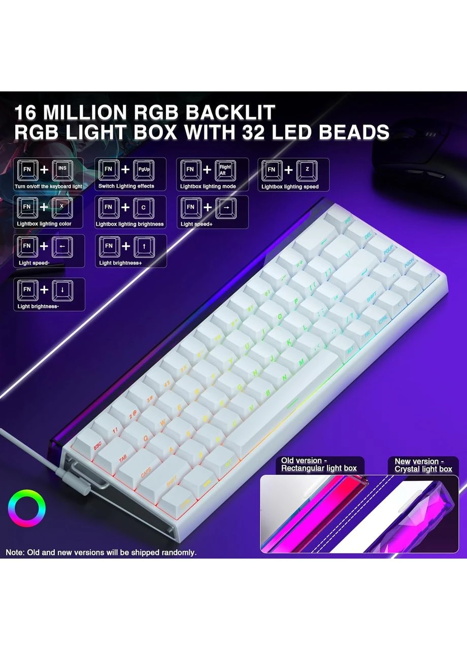 Проводная магнитная клавиатура HERO 68 White RGB Подсветка Aula (399455391)