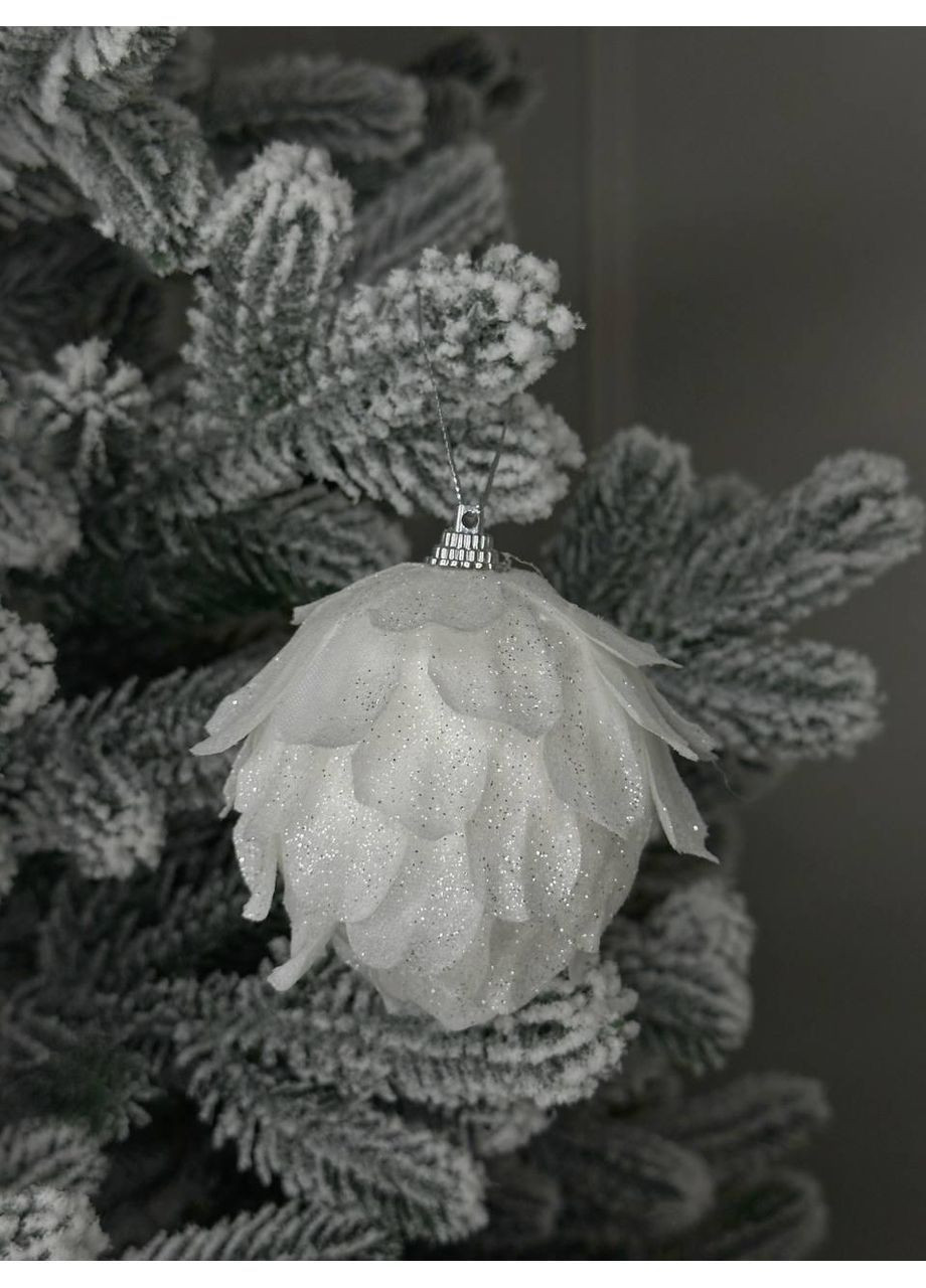 Елегантний набір різдвяних прикрас з мережива 9 шт. Білий No Brand (370161620)