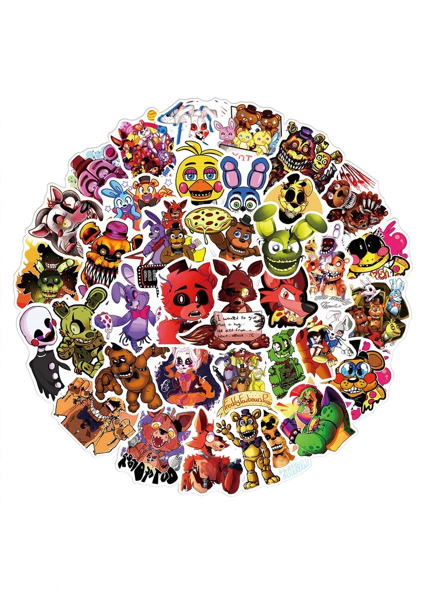 Стикеры Фредди Five Nights at Freddy's 5 ночей с фредди ФНАФ стикеры стикерпак наклейки набор наклейок 50 шт Shantou (332996920)