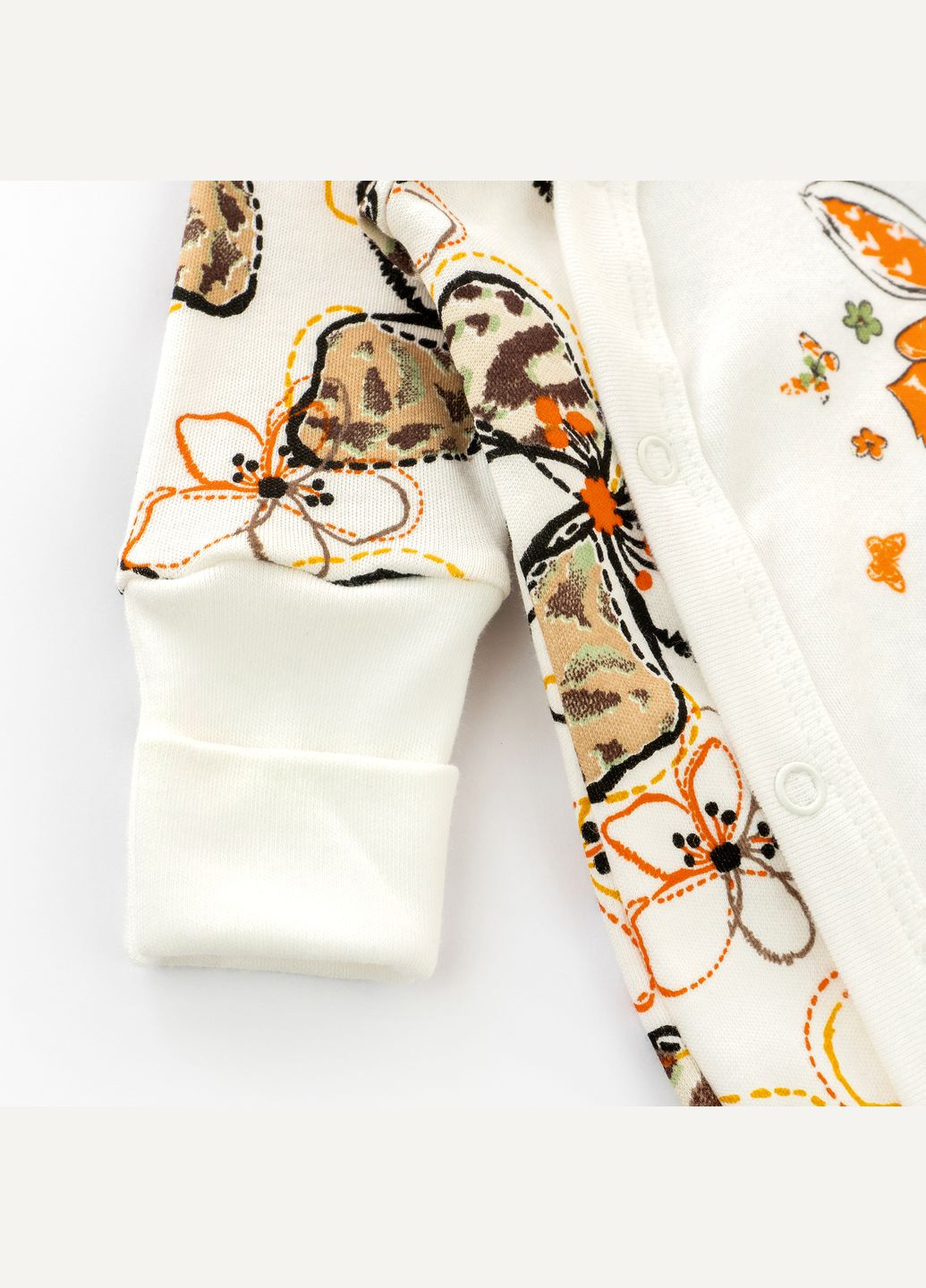 Чоловічок для дівчинки з принтом зайчика діагональна застібка на кнопках Flowers Різнокольоровий dexter's (323706388)