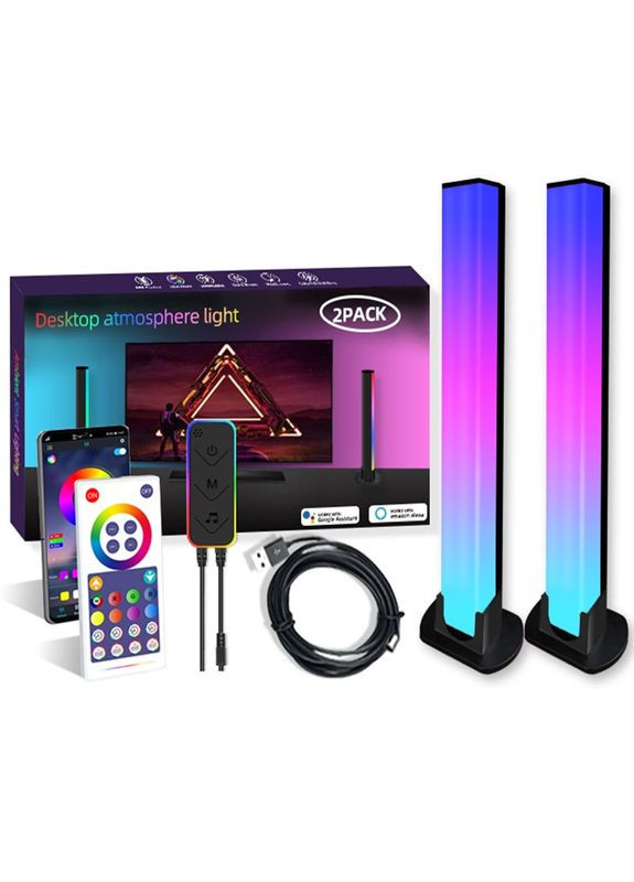 Настільна LED лампа RGB 5V Panel 1 Bluetooth dual pack USB interface with app Epik (369668329)