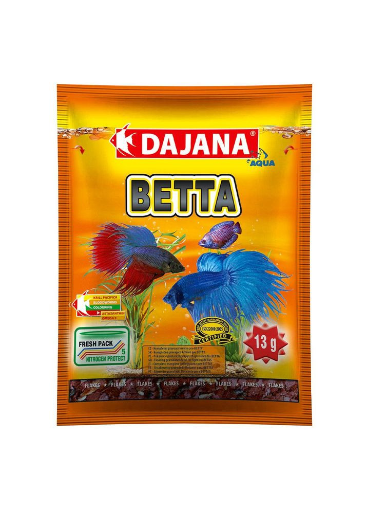 Плавающий корм для петушков и лабиринтовых рыб, хлопья Dajana BETTA 80мл/13г (*) Dajana Pet (355343694)