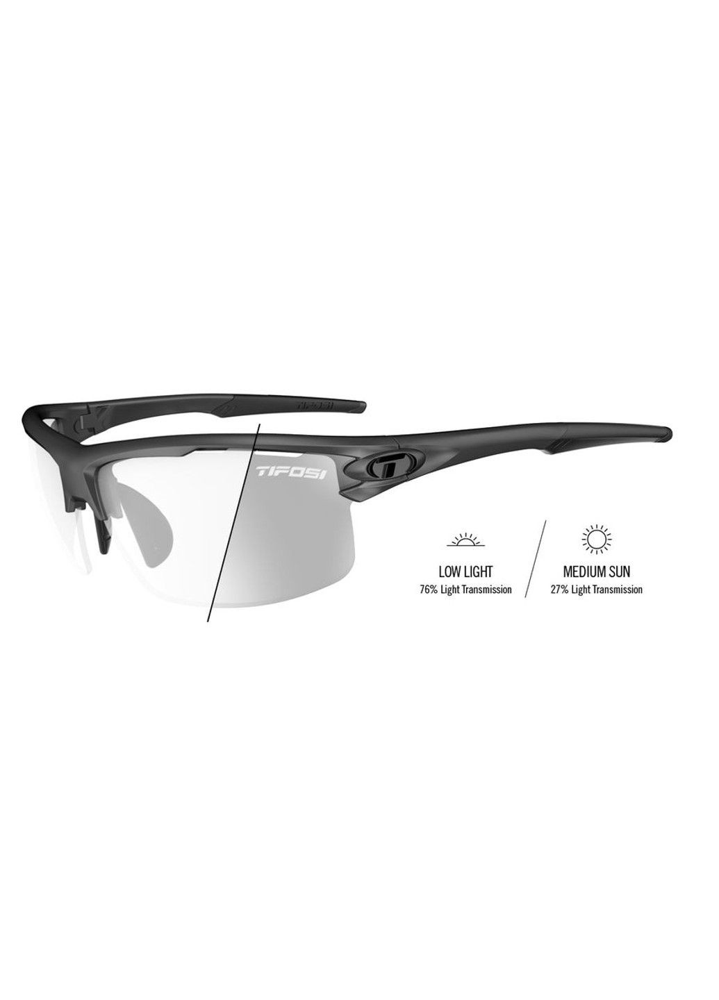Окуляри Rivet Gunmetal, лінзи Light Night Fototec (76-27%) Tifosi (315140696)