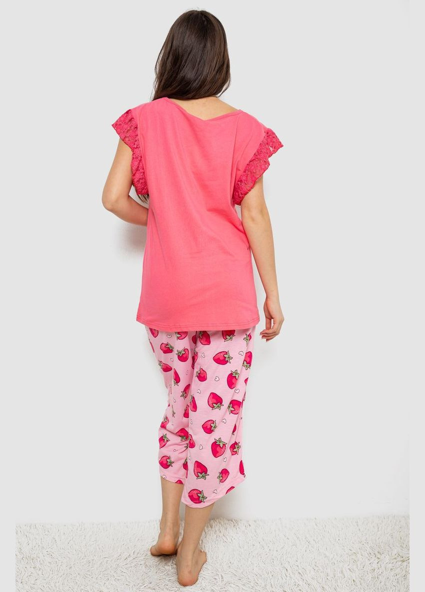 Рожева всесезон жіноча піжама з принтом Fashion